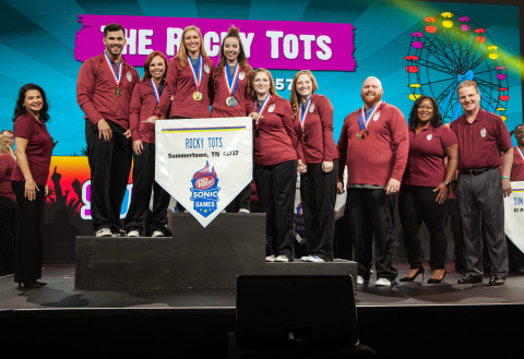 The SONIC® Drive-In team from 9102 Highway 20 in Summertown, Tenn. took home the championship title and were awarded gold medals in SONIC’s annual premier competition training program, the DR PEPPER SONIC GAMES. (Photo: Business Wire)