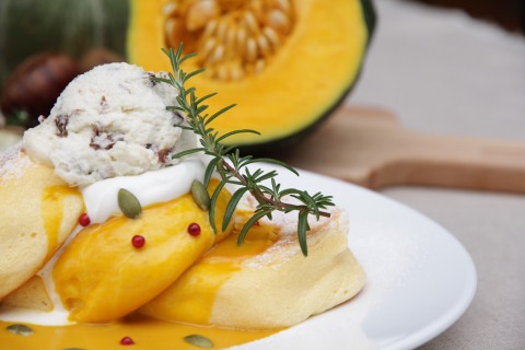 Japanese Pumpkin Pancake with Chestnut Rum Raisin Butter (Photo: Business Wire)