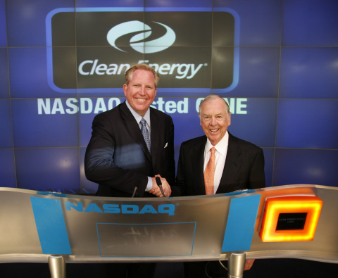 Clean Energy co-founders Andrew J. Littlefair and T. Boone Pickens. (Photo: Business Wire)