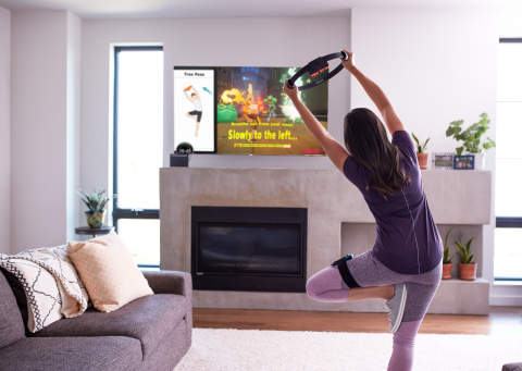 In the Ring Fit Adventure game for the Nintendo Switch system, players explore an expansive world, battling enemies along the way using real-life exercises to perform in-game attacks. The new Ring-Con and Leg Strap accessories that are included with the game respond to the player’s real-world movements, allowing the game to turn them into in-game actions. (Photo: Business Wire)