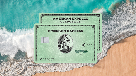 American Express Consumer & Corporate Green Cards Made Primarily with Reclaimed Plastic from Parley for the Oceans (Graphic: Business Wire)