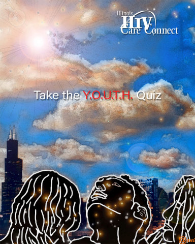 Take Illinois HIV Care Connect's Y.O.U.T.H. Quiz and earn a chance to win a $25 VISA gift card. Both youth living with HIV and youth who are HIV-negative are encouraged to take the quiz. (Graphic: Business Wire)