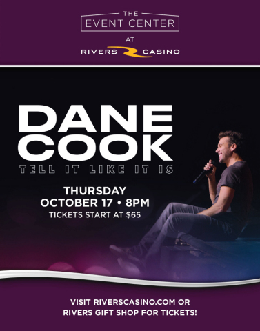 Actor and comedian Dane Cook brings his stand-up comedy show to The Event Center at Rivers Casino on Thursday, Oct. 17, at 8 p.m. Tickets are on sale now and start at $65. (Photo: Business Wire)