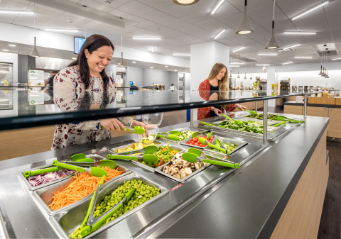Employees at Unum's Portland, Maine campus enjoy subsidized healthy food choices through the company's Eat Well program. (Photo: Business Wire)