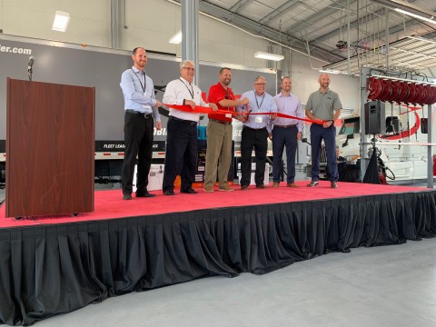 Ryder executives and employees during the ribbon cutting ceremony in Schertz, TX. (Photo: Business Wire)