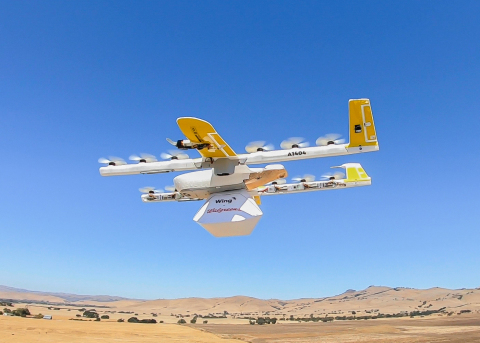 Walgreens will be the first retailer in the U.S. to test an on-demand drone delivery service with Wing in Christiansburg, Virginia next month. Credit: Wing