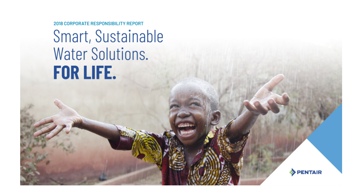 Pentair Corporate Responsibility Report Showcases Smart, Sustainable 