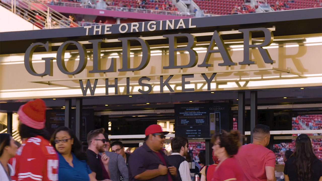 The 49ers Gold Bar Whiskey bar at Levi's Stadium