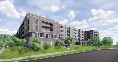 Artist’s rendering of The Sheridan at Oak Brook. The community began construction on August 19, 2019. For more information, visit seniorlifestyle.com. (Photo: Business Wire)
