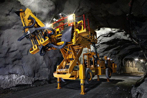 Battery electric bolter in use at Borden underground - manufactured by Ontario-based MacLean Engineering. (Photo: Business Wire)