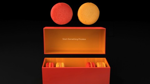 Mastercard introduces the first Taste of Priceless - two original macaron flavors, Passion and Optimism (Photo: Business Wire)