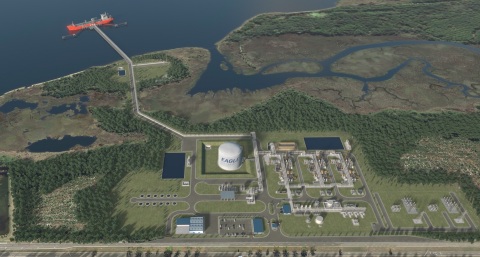 Rendering of Eagle LNG's Jacksonville LNG Export Facility (Photo: Business Wire)