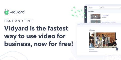 Vidyard releases free and pro offerings of its business-grade video hosting service to help all companies easily create, customize and share videos. (Photo: Business Wire)