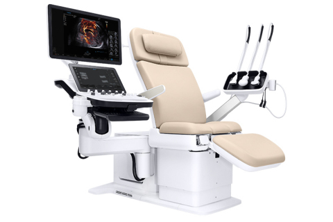 The Samsung Hera I10 is a first-of-a-kind design, integrating an ultrasound system with an exam chair. (Graphic: Business Wire)