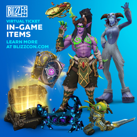 The BlizzCon Virtual Ticket comes with an array of in-game extras to commemorate the occasion. (Graphic: Business Wire)