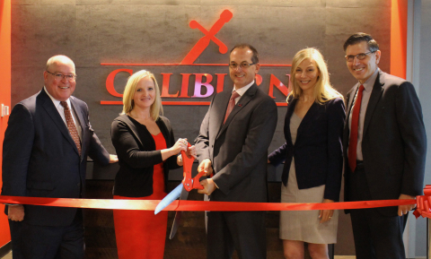 Photo caption: (L-R) Jim Van Dusen, Julie Osterland, Andy Reape, Anne Peterson, and C.D. Moore cut the ribbon on Calburn’s new office in Atlanta, Ga. (Photo: Business Wire)