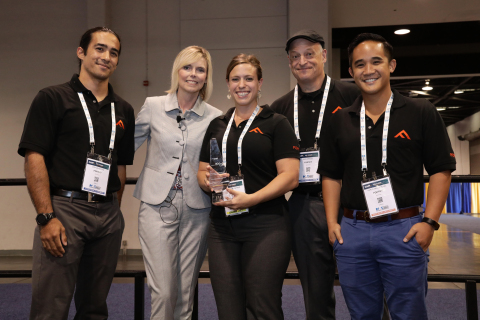 The Fortify team accepts the ACE award at CAMX (Image courtesy of CAMX)