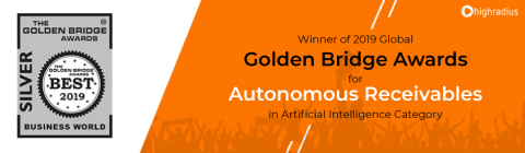 HighRadius Autonomous Receivables Solution Earns Golden Bridge Award in AI Category (Graphic: Business Wire)
