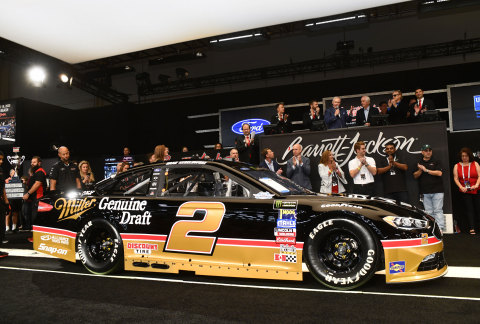 2018 Ford Fusion NASCAR Cup Series Race Car (Lot #3001) raised $250,000 to benefit United Way for Southeastern Michigan during the 2019 Barrett-Jackson Las Vegas Auction. (Photo: Business Wire)