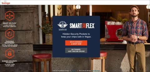 Dockers® is using Boingo Media's Destination Targeting feature to promote its Smart 360 Flex™ khakis. (Photo: Business Wire)