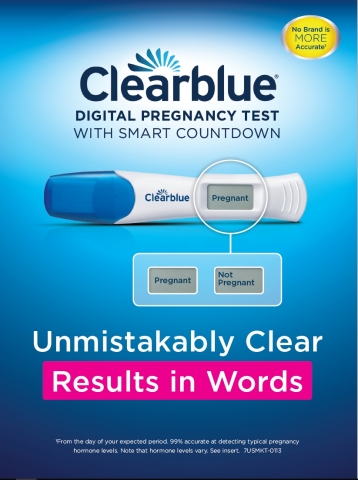 Clearblue(R) Digital Pregnancy Test Image (Photo: Business Wire)
