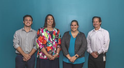 Healogics iSupply team: Reed Mueller, Financial Analyst; Pamela Robbins, Clinical Project Manager; Rebecca Mitchell, Director of Field Support; Michael White, President, Healogics At Home and iSupply. (Photo: Business Wire)