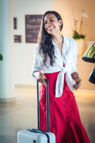 Rosario Dawson at Caribe Hilton. (Photo: Business Wire)