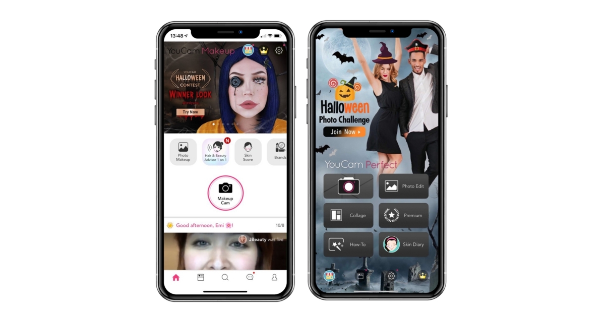 YouCam Apps Reveal the 2019 Augmented Reality Halloween Costume Makeup