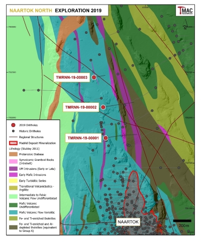 Figure 7: 2019 Naartok North exploration drilling.