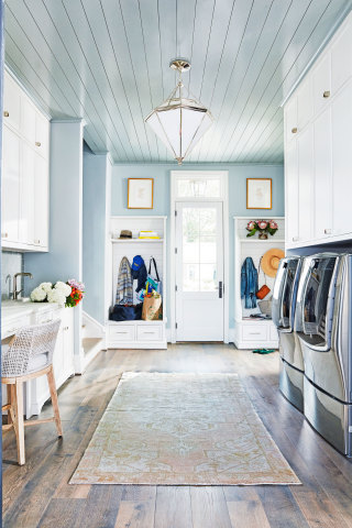 Throughout the 6,201-square-foot home, guests will discover three unique laundry rooms – each featuring LG innovations that are CERTIFED asthma and allergy friendly® by the Asthma and Allergy Foundation of America (AAFA). Photo Credit: David Land