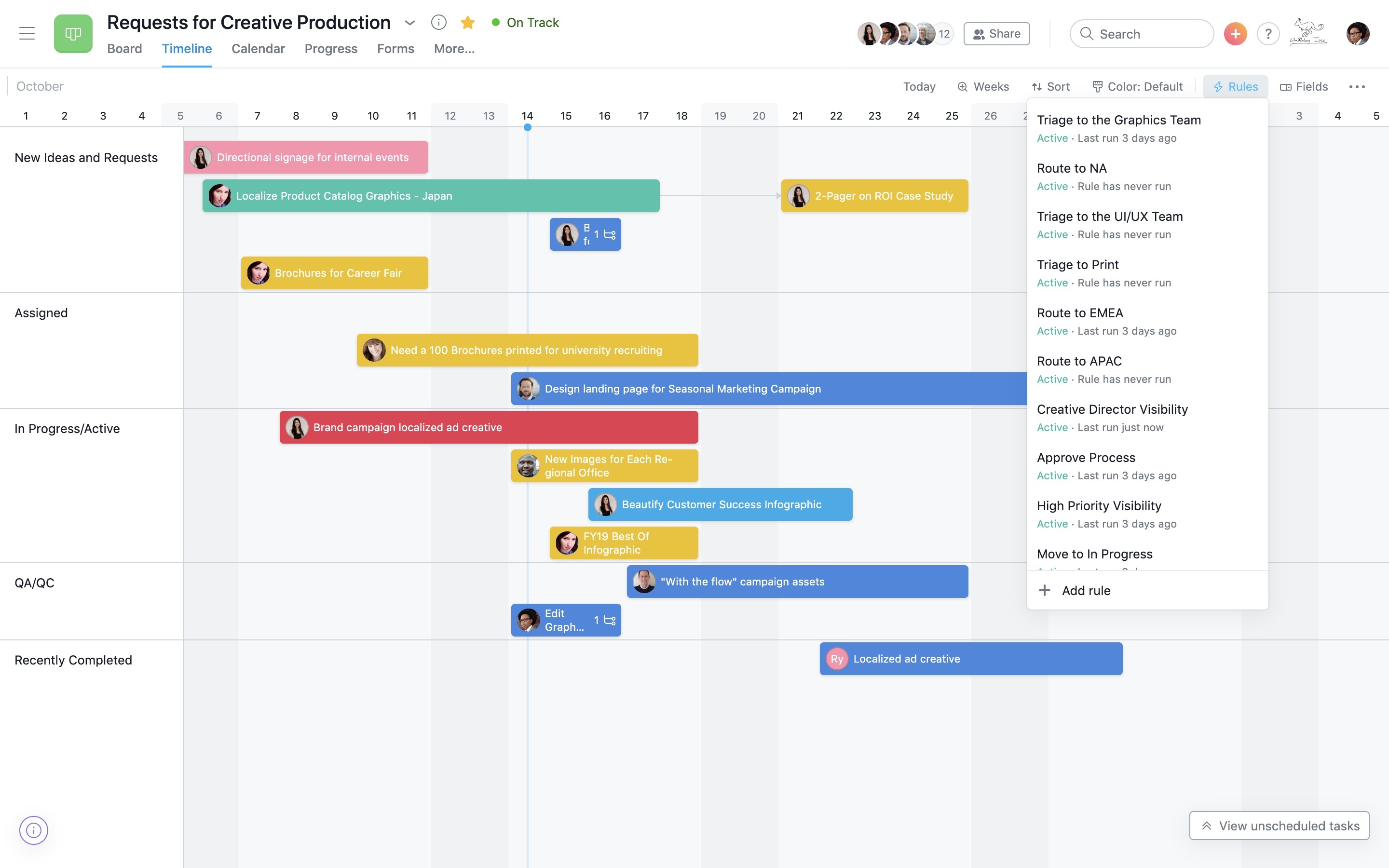 Asana - una delle altre migliori app di produttività per i project manager