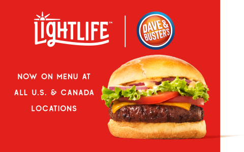 Dave & Buster’s Upgrades to Lightlife® Burger in New Partnership