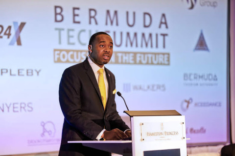 Bermuda Premier David Burt opening the Bermuda Tech Summit (Photo: Business Wire)