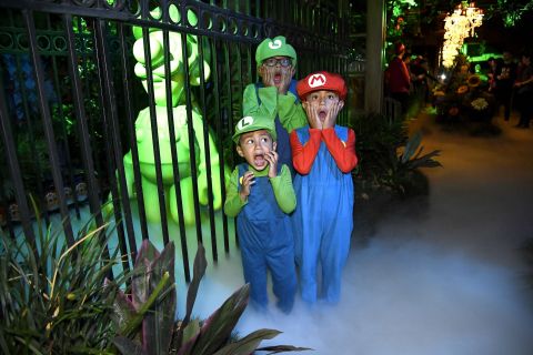 In this photo provided by Nintendo of America, fans of all ages experience fun photo ops, game demos and other Luigi’s Mansion 3-inspired goodies at a preview event in Los Angeles on Oct. 18. Luigi’s Mansion 3 is the latest game in the Luigi’s Mansion franchise, with Luigi returning as the reluctant and cowardly hero, tasked with saving his friends from a spooky hotel. Luigi’s Mansion 3 launches exclusively for the Nintendo Switch system on Oct. 31.