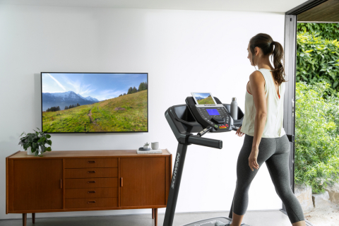 The new Schwinn 810 treadmill offers a dynamic connected fitness experience and features Nautilus, Inc.’s proprietary Explore the World app, as well as numerous workout options for a range of fitness levels. (Photo: Business Wire)
