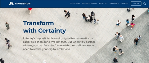 Transform with Certainty. Check out Masergy's website. (Photo: Business Wire)
