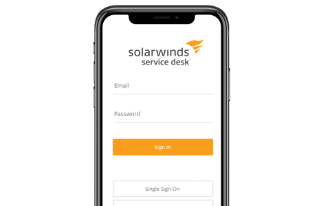 The mobile application from SolarWinds Service Desk allows IT to complete tasks and approvals directly from their mobile device. (Photo: Business Wire)