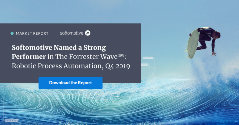 Softomotive Named a Strong Performer in The Forrester Wave™: Robotic Process Automation, Q4 2019 report. According to the Forrester report (Graphic: Business Wire)
