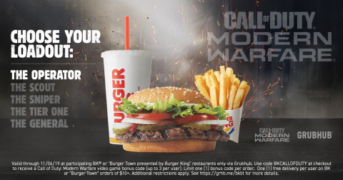 BURGER KING® Restaurants Teams up With Call of Duty®: Modern Warfare® (Photo: Business Wire)