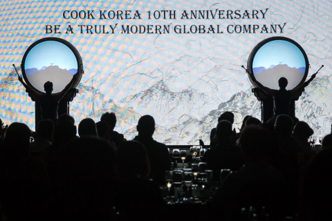 Cook Korea celebrates a decade of commitment to local staff and community with a traditional drum performance.  (Photo: Business Wire)