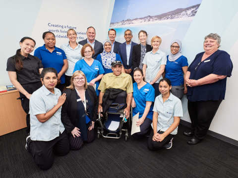 1. The Fresenius Medical Care management team, staff and patients celebrate 10th anniversary and expansion of Fresenius Kidney Care Spearwood Clinic with enhanced home therapy support in Perth, Western Australia.