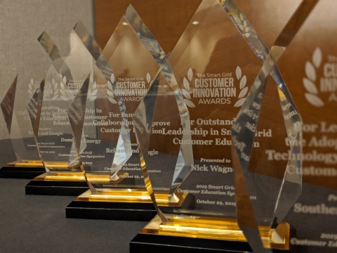 2019 Smart Grid Customer Innovation Awards handed out last night at the Smart Grid Customer Education Symposium in Washington, DC. (Photo: Business Wire)