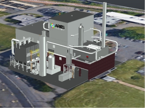 Rendering of Aries Linden Biosolids Gasification Facility (Photo: Business Wire)