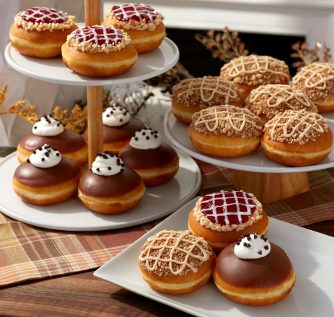 Three new pie-inspired doughnuts take the stress out of prep, available now through Thanksgiving at participating shops (Photo: Business Wire)