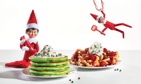 IHOP has announced a new limited-time menu in partnership with The Elf on the Shelf®, which features holiday-inspired items like Jolly Cakes, Oh What Funnel Cakes and more. (Photo: Business Wire)