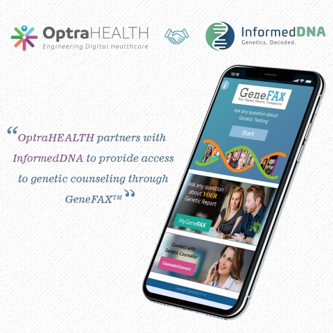 OptraHEALTH and InformedDNA Partner to Expand Access to Genetics Experts (Graphic: Business Wire)