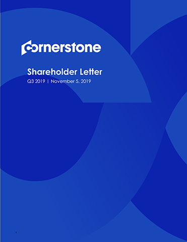 Q3 2019 Shareholder Letter