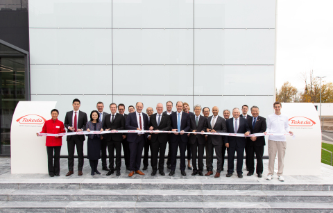 Takeda senior leaders are joined by honored guests and employees at the grand opening of Takeda’s dengue vaccine manufacturing plant in Singen, Germany. (Photo: Business Wire)