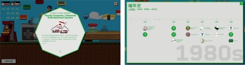 "GAME CHRONICLE". On the item page, visitors can learn more about Japanese game history by collecting items. (图示：美国商业资讯)