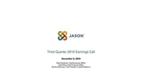 JASN Third Quarter 2019 Earnings Call Slides